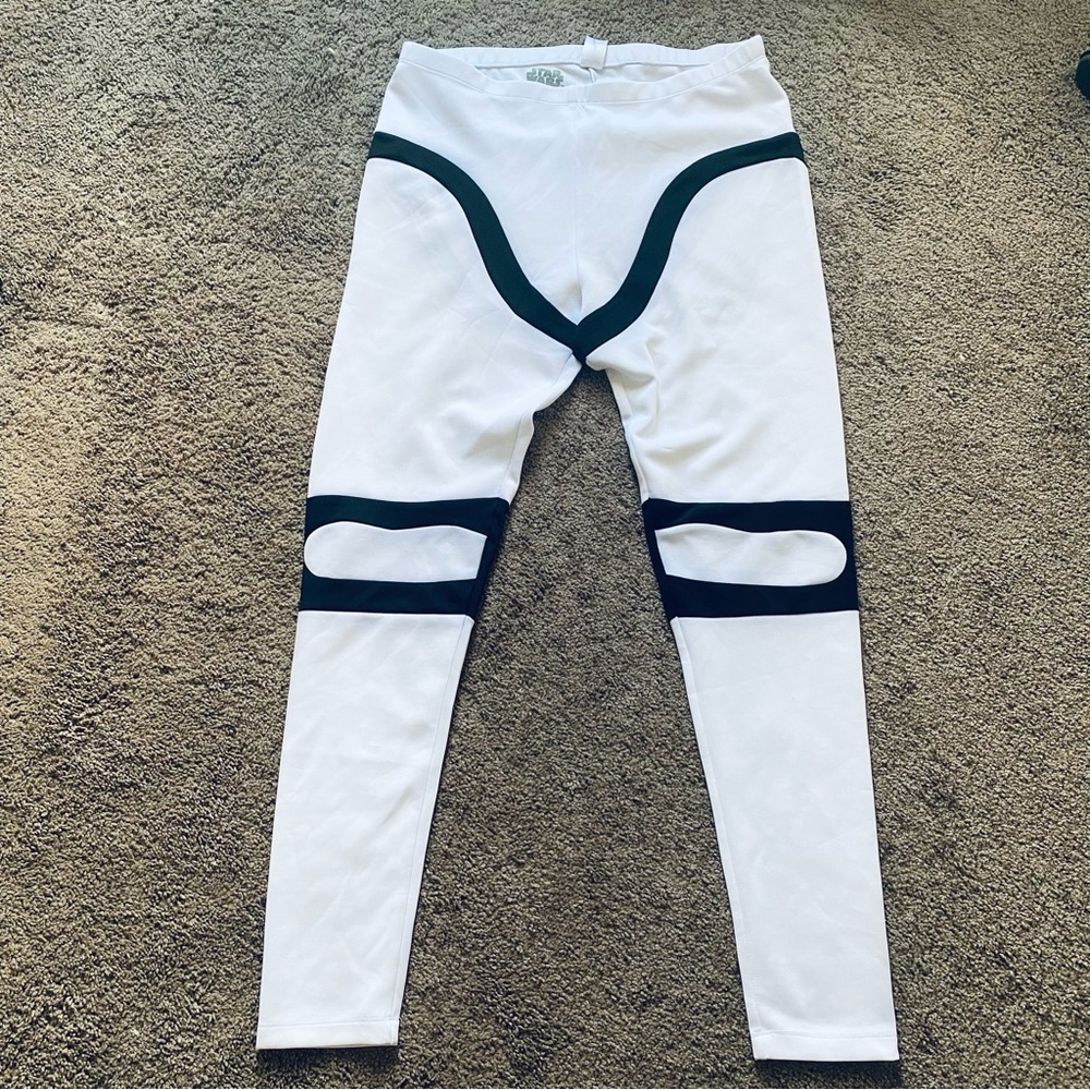 Star Wars White & Black Adult Costume Storm Trooper Legging Pants Plus Size 2XL